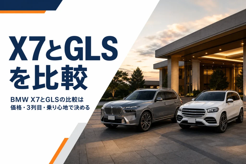 BMW X7とベンツGLSを比べるイメージ